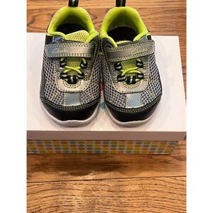 Clarks Break Line Toddler Sneakers - Black/Lime Green Size 4.5W